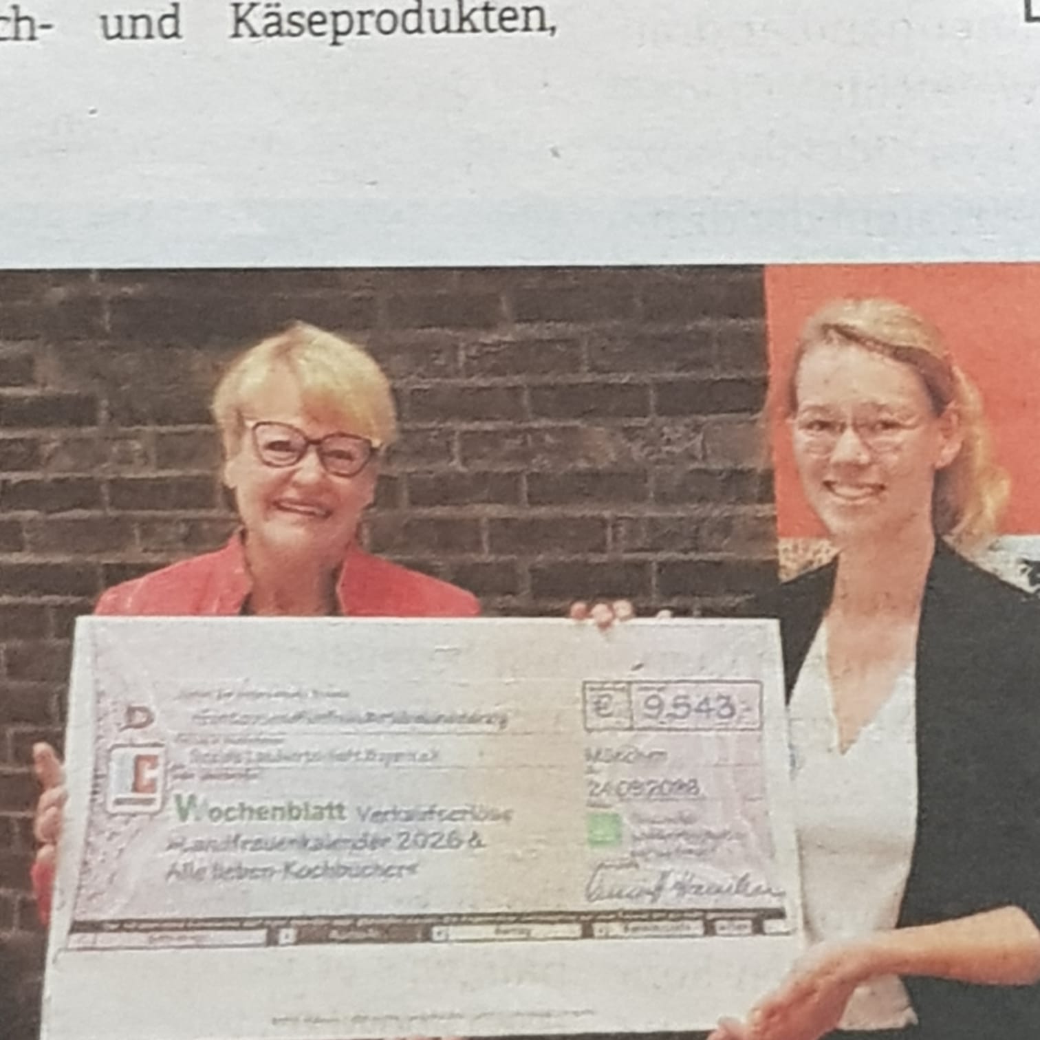 Danke für eine großzügige Spende